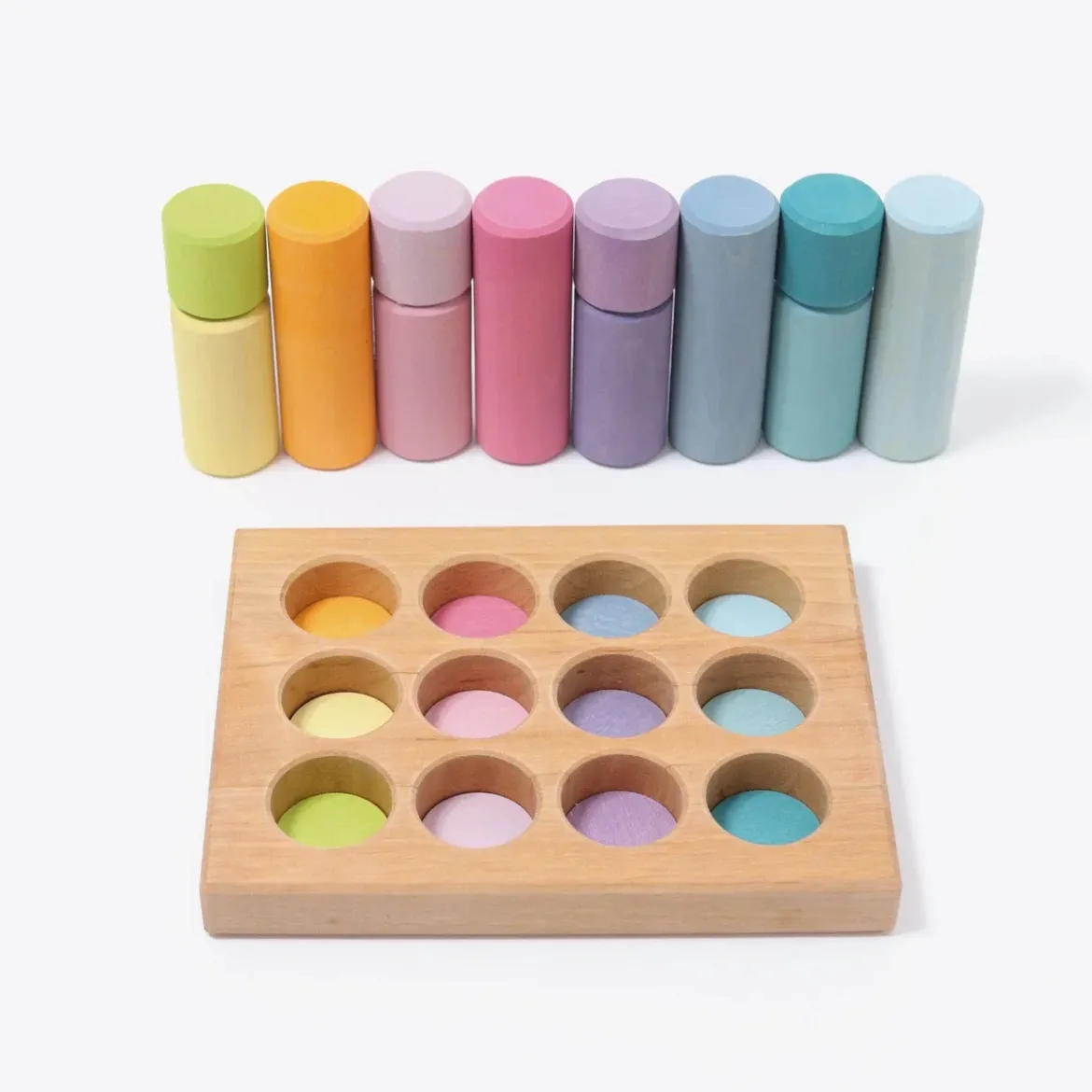 Steckspiel | Kleine Walzen Pastell