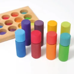 Steckspiel | Kleine Walzen Regenbogen