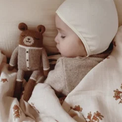 Teddy aus Baby-Alpakawolle | Beiger Strampler