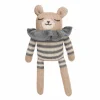 Teddy aus Baby-Alpakawolle | Gestreifter Strampler