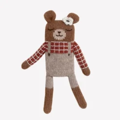 Teddy aus Baby-Alpakawolle | Kariertes Hemd