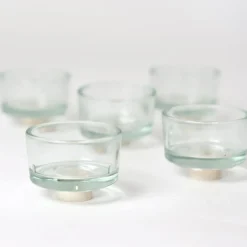 Teelichthalter aus Glas | 5 Stück