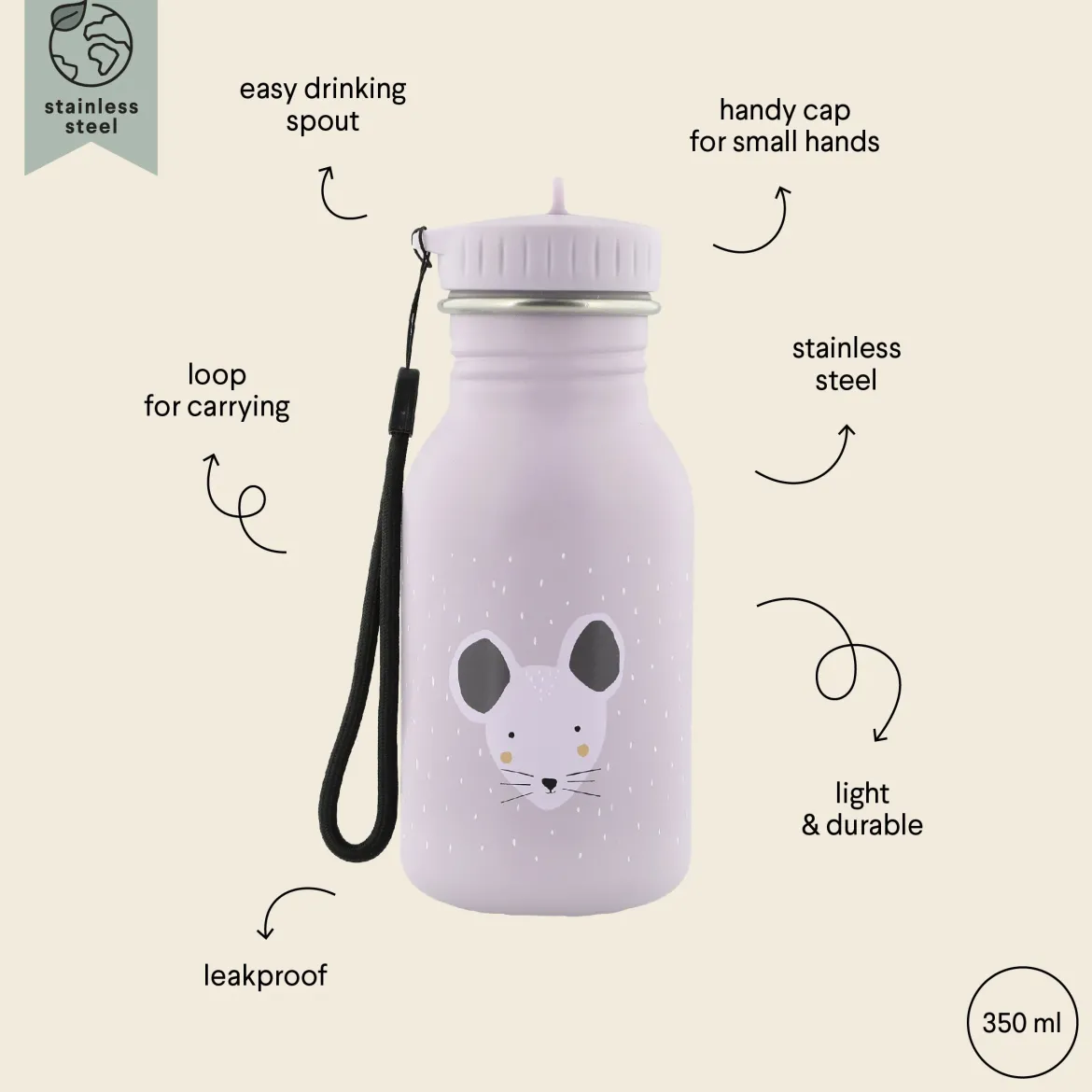 Trinkflasche Mrs. Mouse | 350 ml