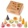 Veggies | 12 handbemalte Holzgemüse