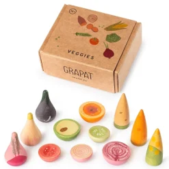 Veggies | 12 handbemalte Holzgemüse