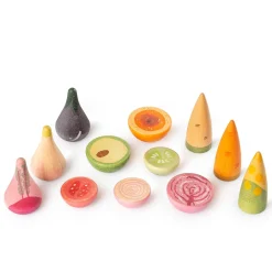 Veggies | 12 handbemalte Holzgemüse