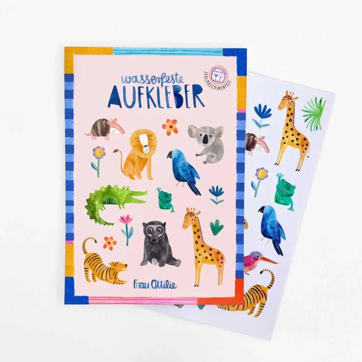Wasserfeste Kindersticker | Wilde Tiere