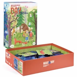 Wende-Puzzle Night & Day in the Forest | 54 Teile