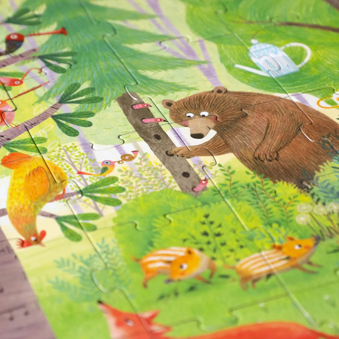 Wende-Puzzle Night & Day in the Forest | 54 Teile