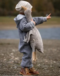 XL Kuscheltier & Wärmekissen | Große Gans grau