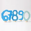 Zahlenstecker Set 6-9 und 0 | Blau