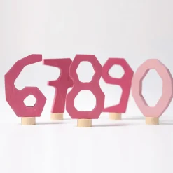 Zahlenstecker Set 6-9 und 0 | Rosa