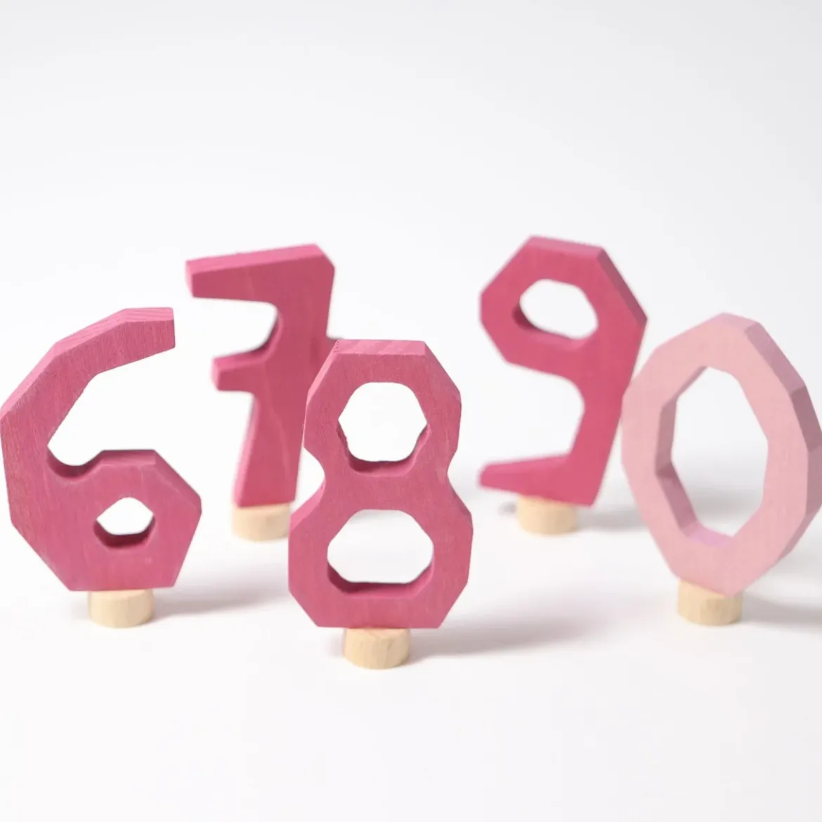 Zahlenstecker Set 6-9 und 0 | Rosa
