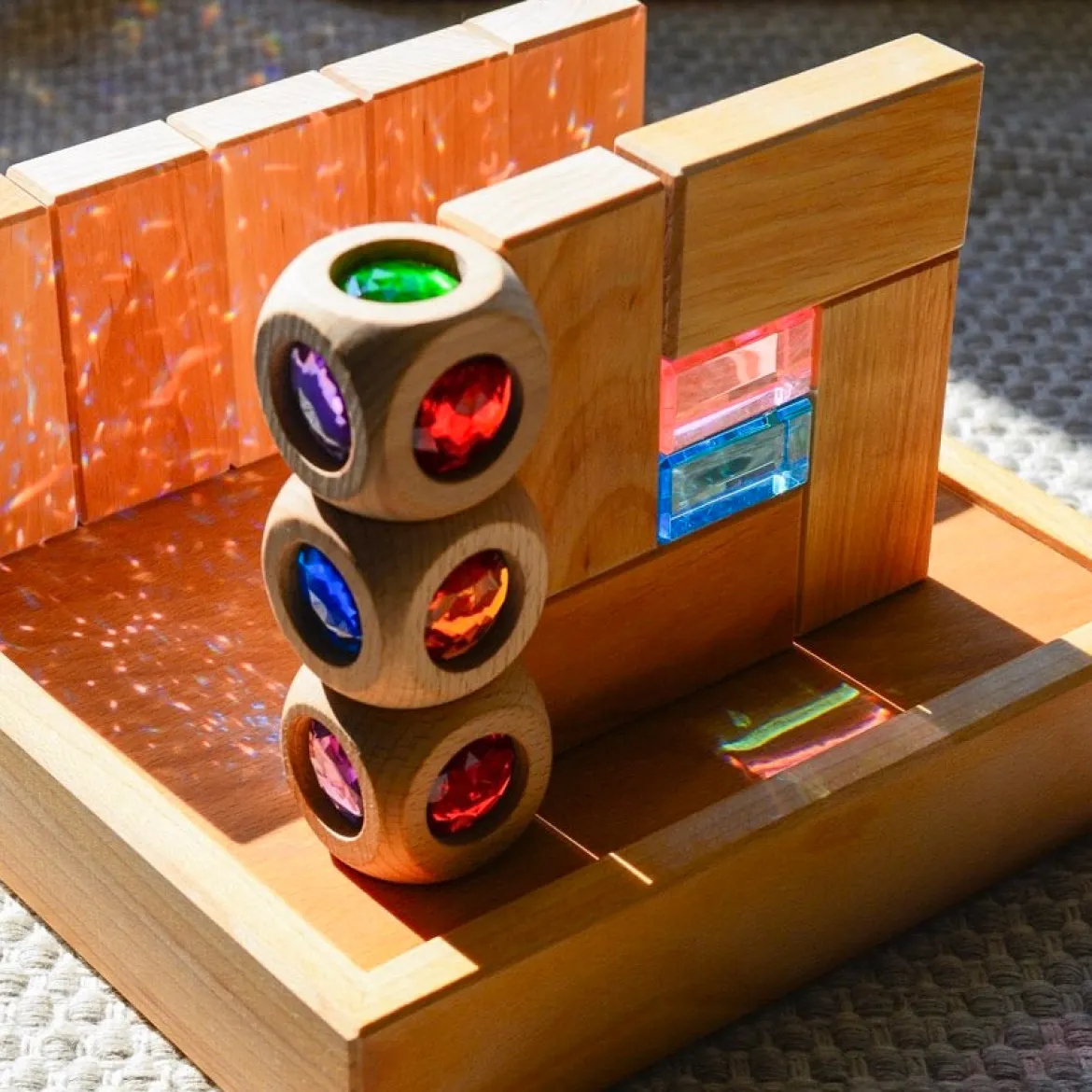Zauberwürfel mit Funkelsteinen